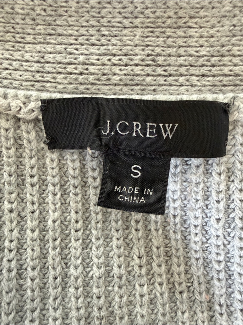 J. Crew Cotton / Cashmere blend Button-Front Cardigan in Light Gray - Picture 3 of 8